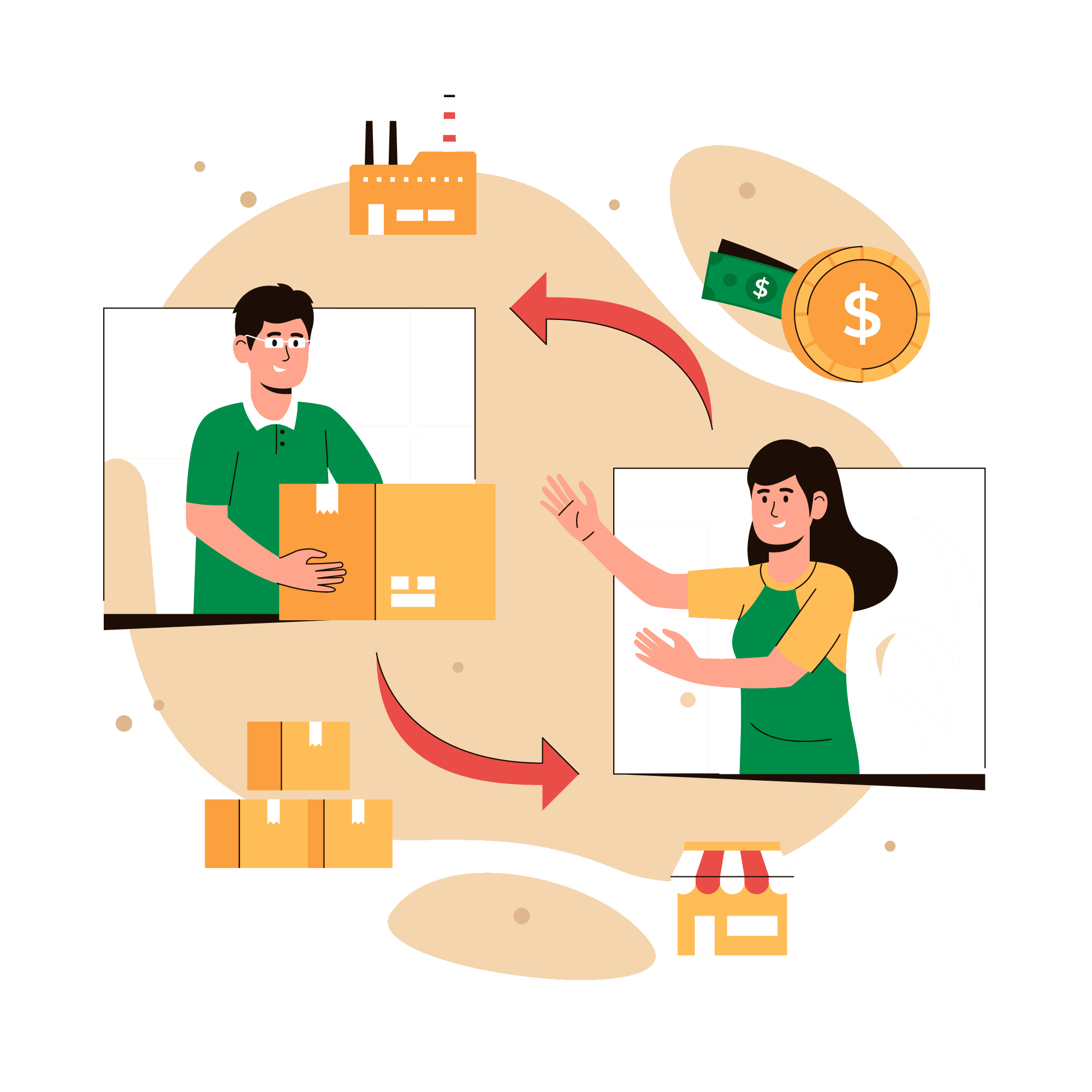 Alur distribusi Naga SP — dari produsen ke reseller hingga pelanggan